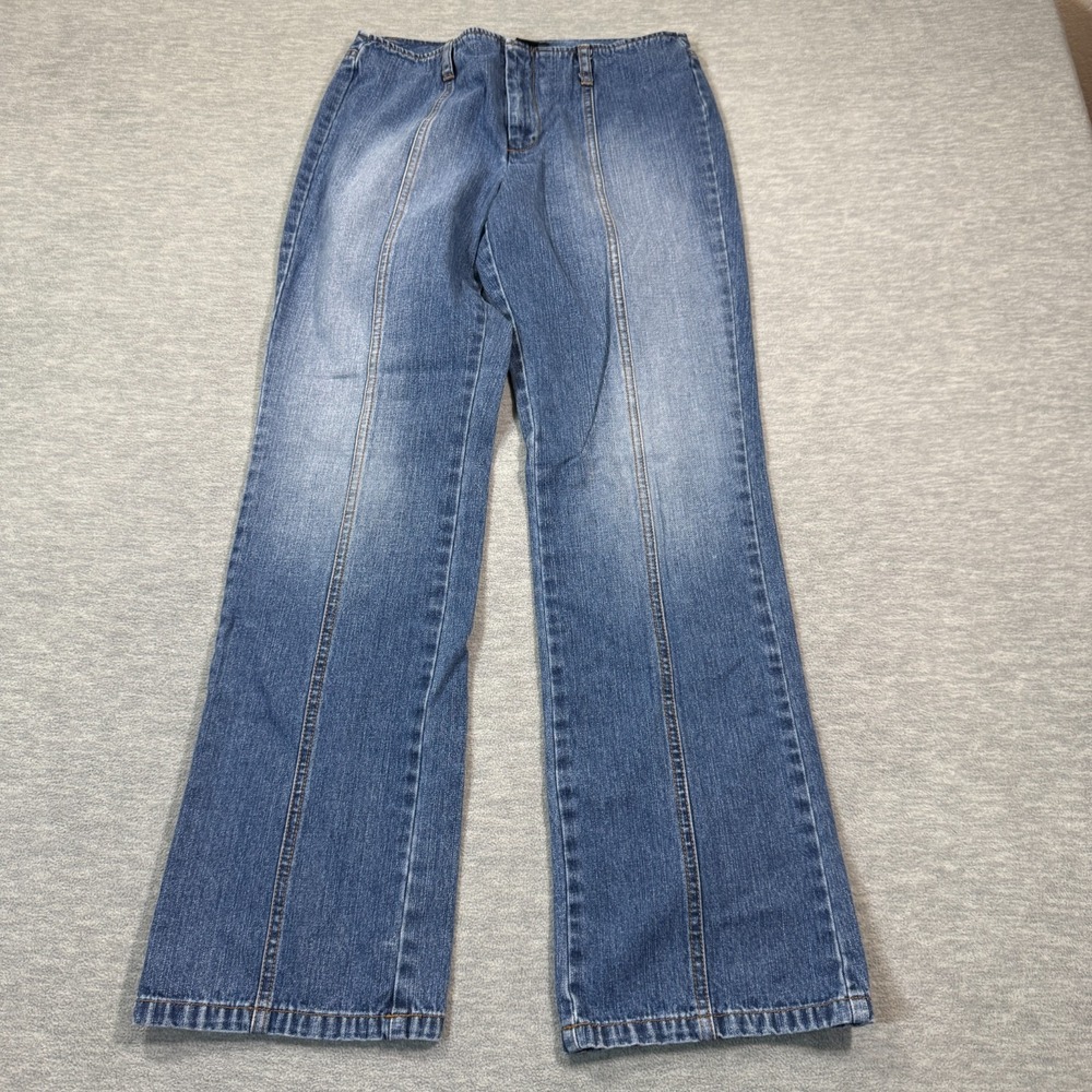 The Limited Jeans Womens 6 Blue Wide Leg Front Seam Denim Pants‎ 100% Cotton